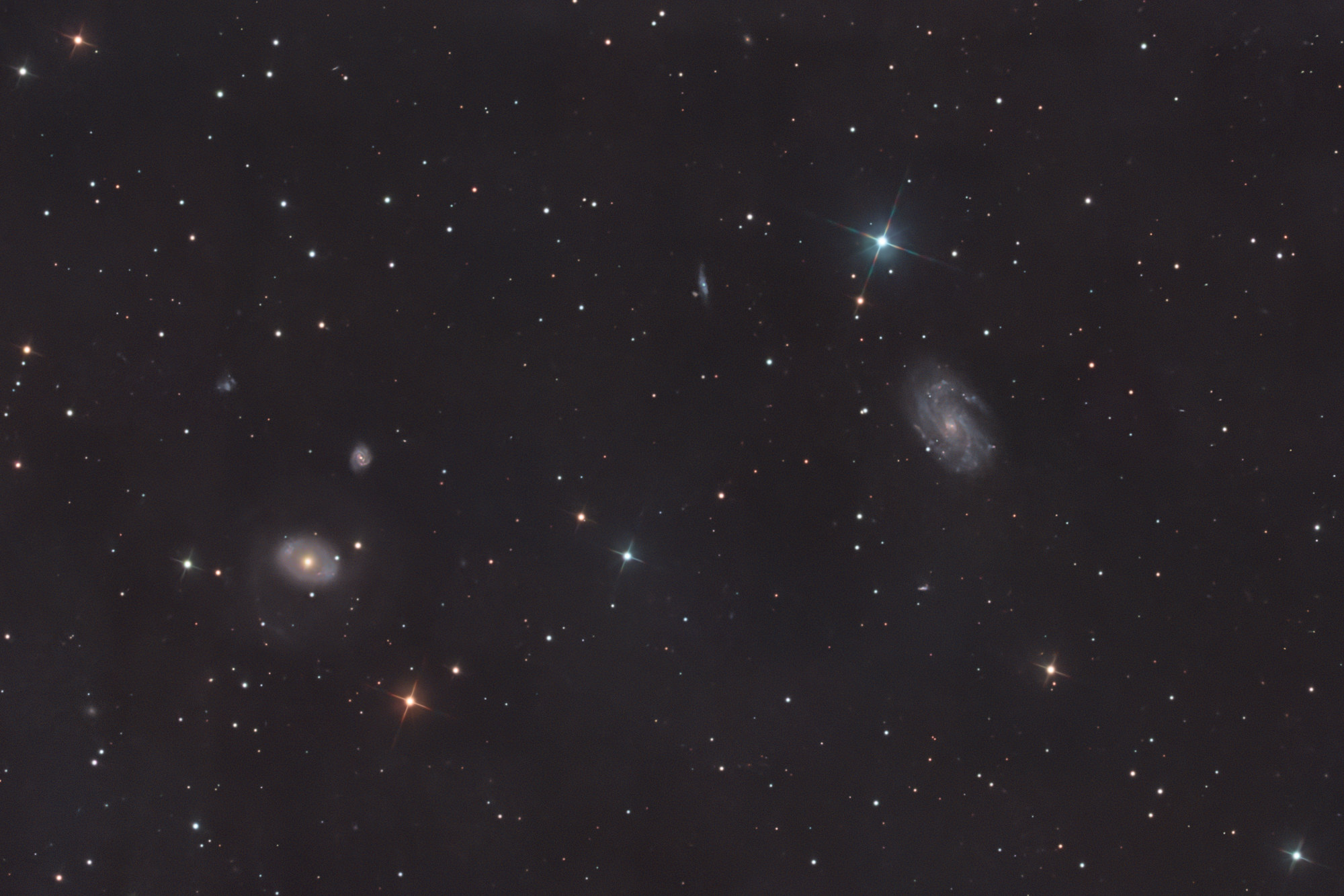 Holm 345 is a galaxy group in the constellation Hercules, consisting of several interacting galaxies. It is part of a larger galaxy cluster and lies hundreds of millions of light-years from Earth.